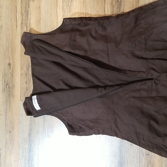 ISAAC MIZRAHI for TARGET Brown Embroidered Linen Shift Dress - Picture 9 of 14